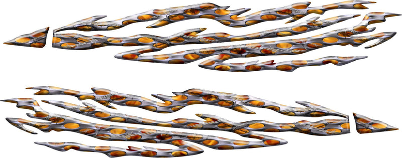 barbwire flames decals kit for vehicles